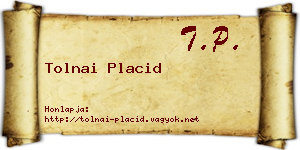 Tolnai Placid névjegykártya